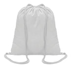 COLORED – 100gr/m² cotton drawstring bag – White
