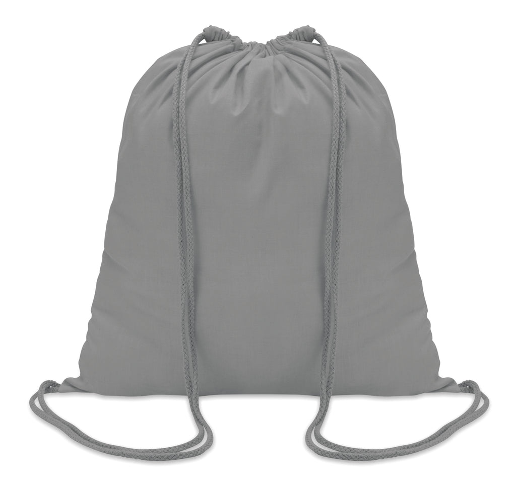COLORED – 100gr/m² cotton drawstring bag – Grey