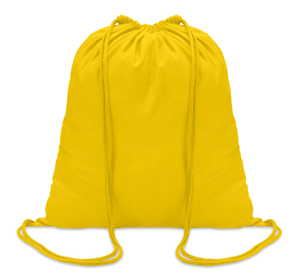 COLORED – 100gr/m² cotton drawstring bag – Yellow
