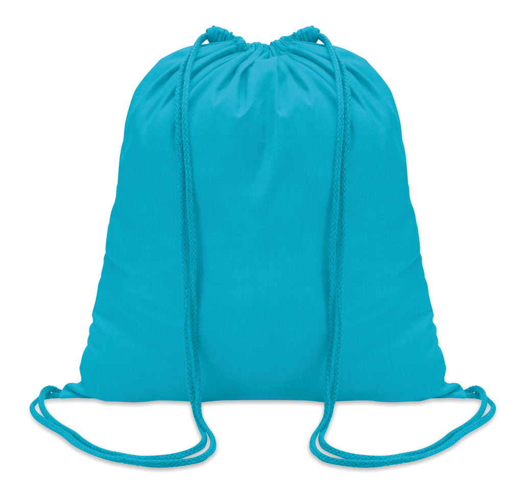 COLORED – 100gr/m² cotton drawstring bag – Turquoise