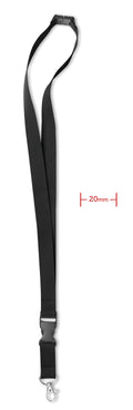 LANY – Lanyard hook and buckle 20 mm – Black