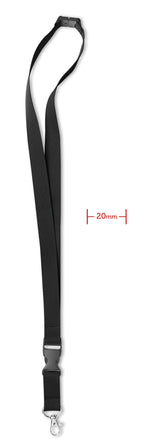 LANY – Lanyard hook and buckle 20 mm – Black