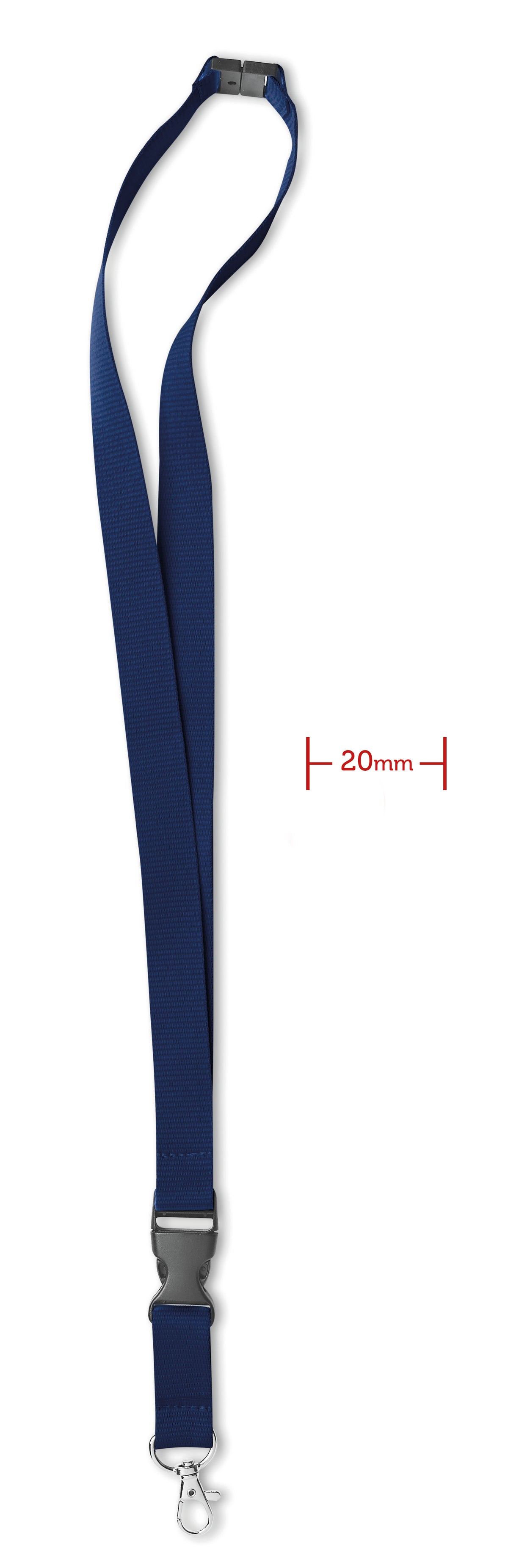 LANY – Lanyard hook and buckle 20 mm – Blue