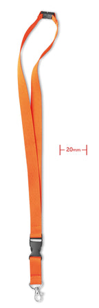 LANY – Lanyard hook and buckle 20 mm – Orange