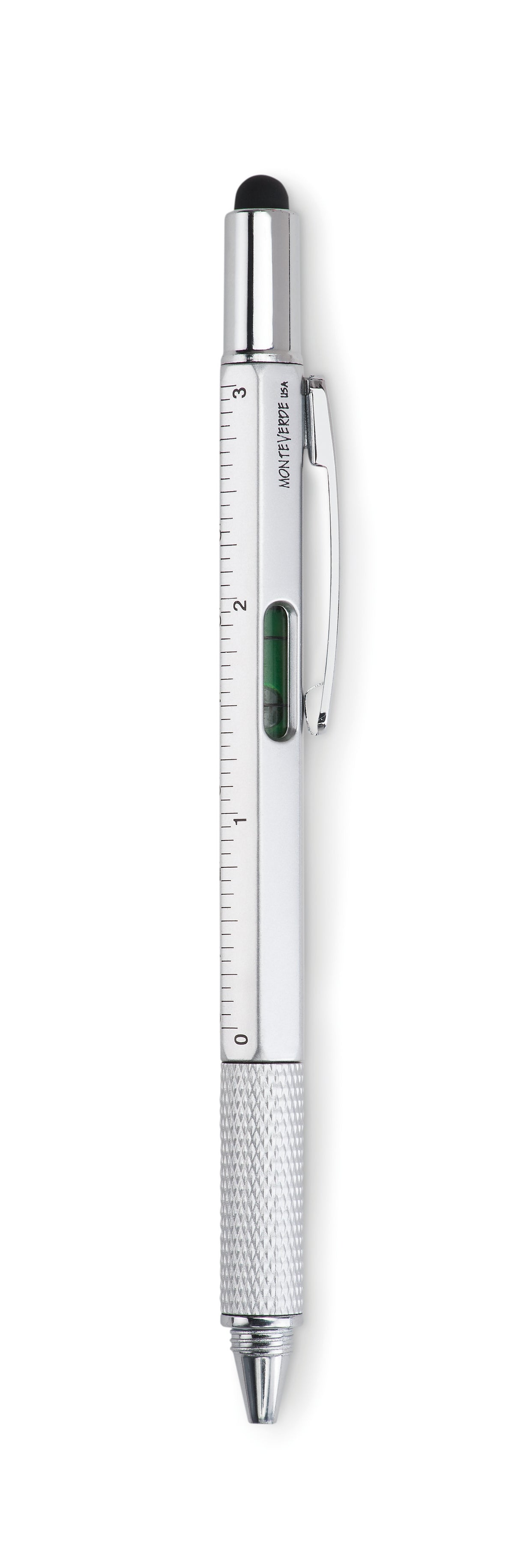 TOOLPEN – Spirit level pen with ruler – Matt Silver