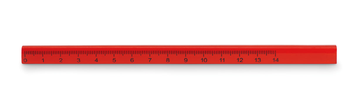 MADEROS – Carpenters pencil with ruler – Red
