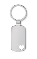 CORAZON – Key ring with heart detail – Matt Silver