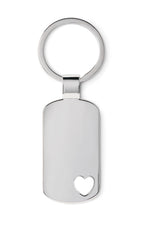CORAZON – Key ring with heart detail – Matt Silver