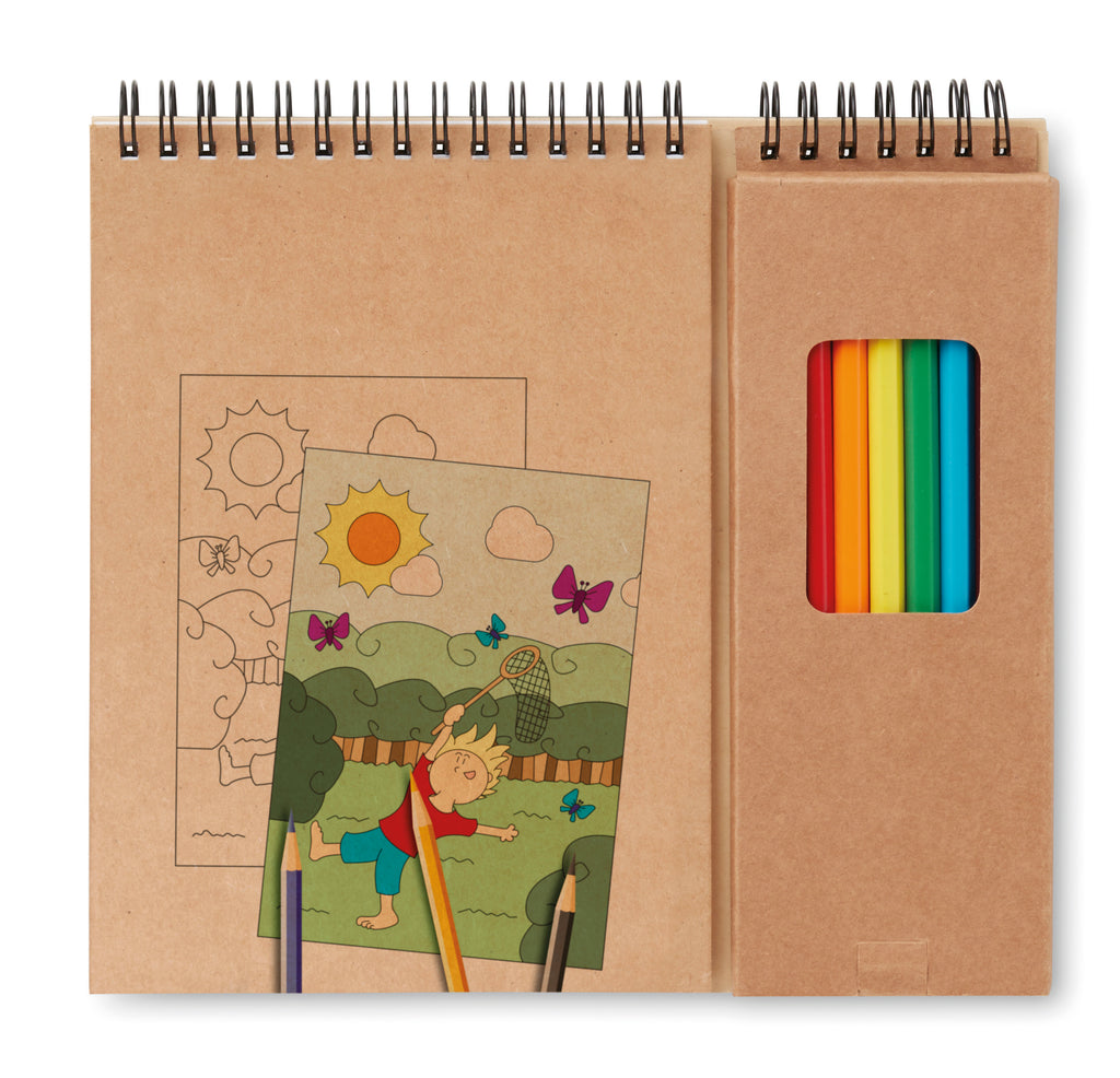 COLOPAD – Colouring set with notepad – Beige