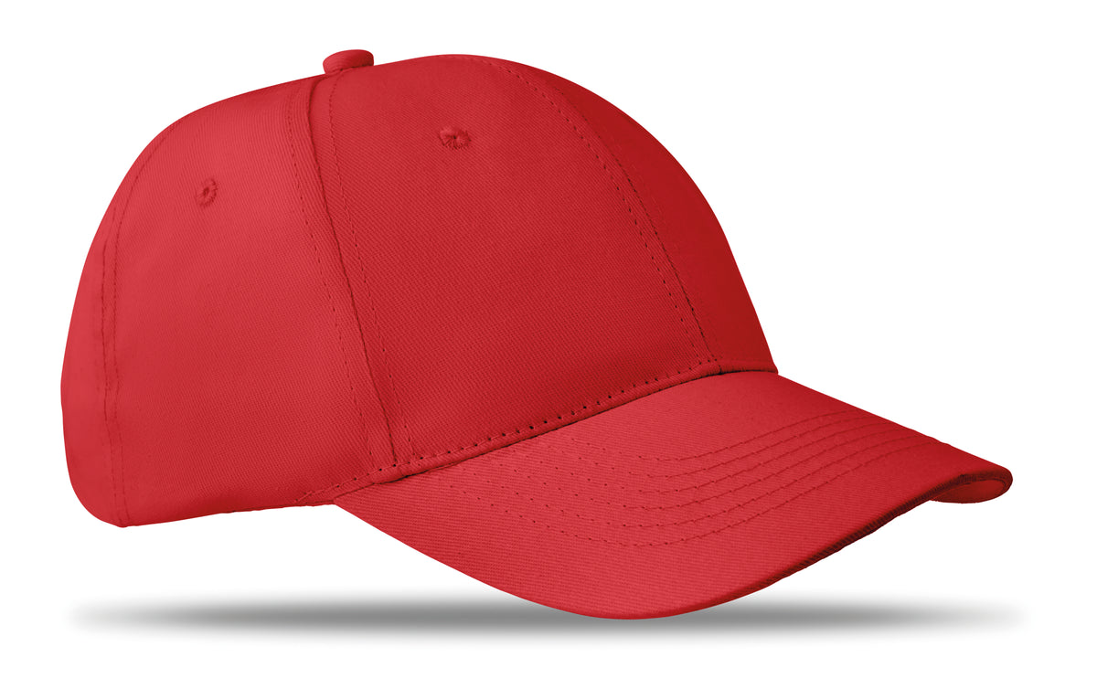 BASIE APOLLO – 6 Panel baseball cap 160 gr/m – Red