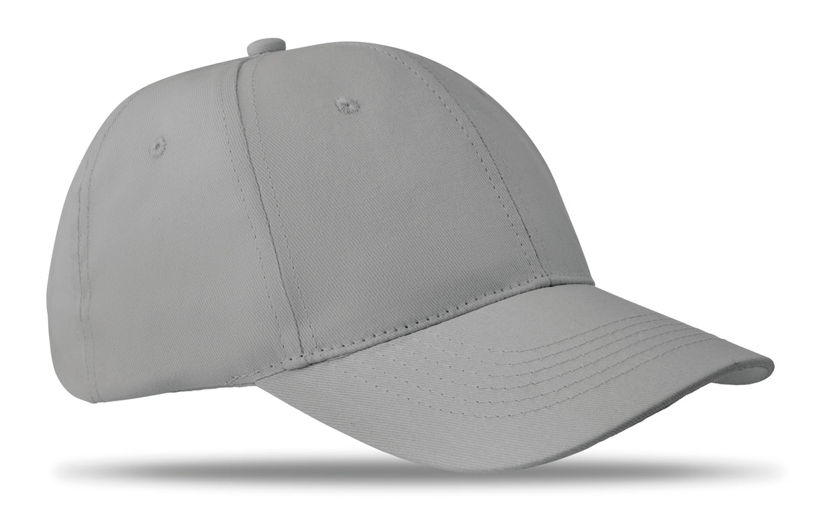 BASIE APOLLO – 6 Panel baseball cap 160 gr/m – Grey