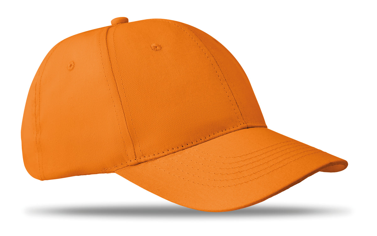 BASIE APOLLO – 6 Panel baseball cap 160 gr/m – Orange