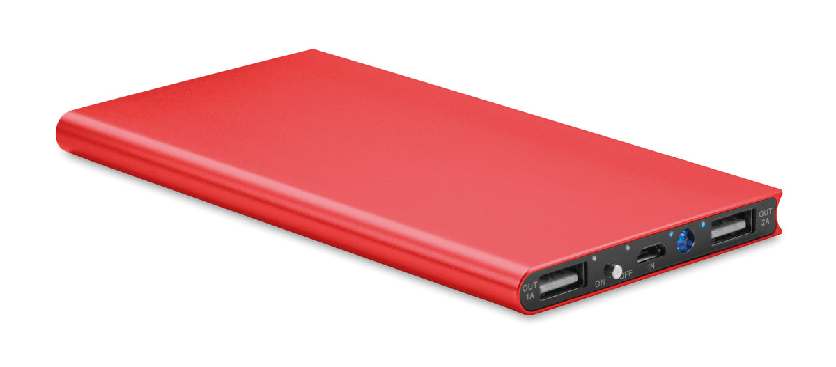 POWERFLAT8 – Powerbank 8000mAh 10.5W – Red