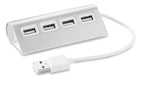 ALUHUB – 4 port USB hub – Matt Silver