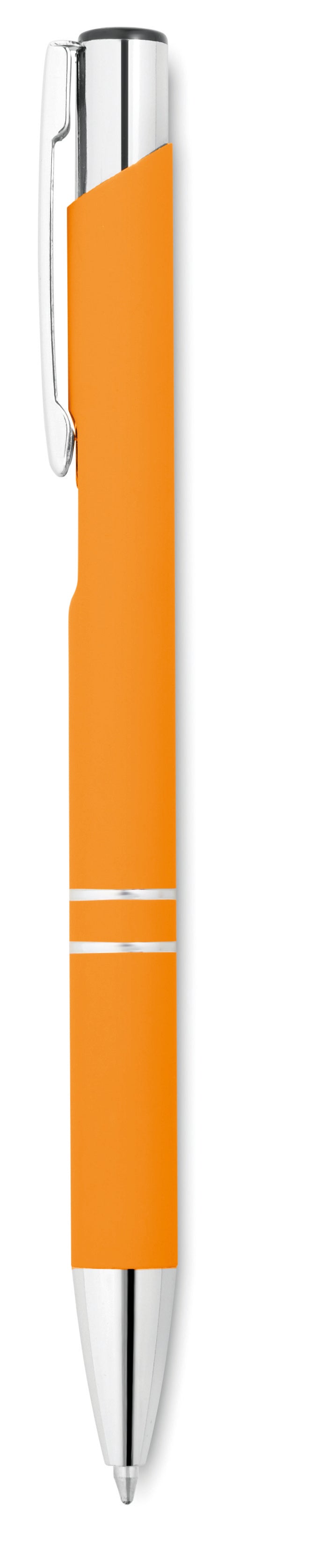 AOSTA – Ball pen in rubberised finish – Orange