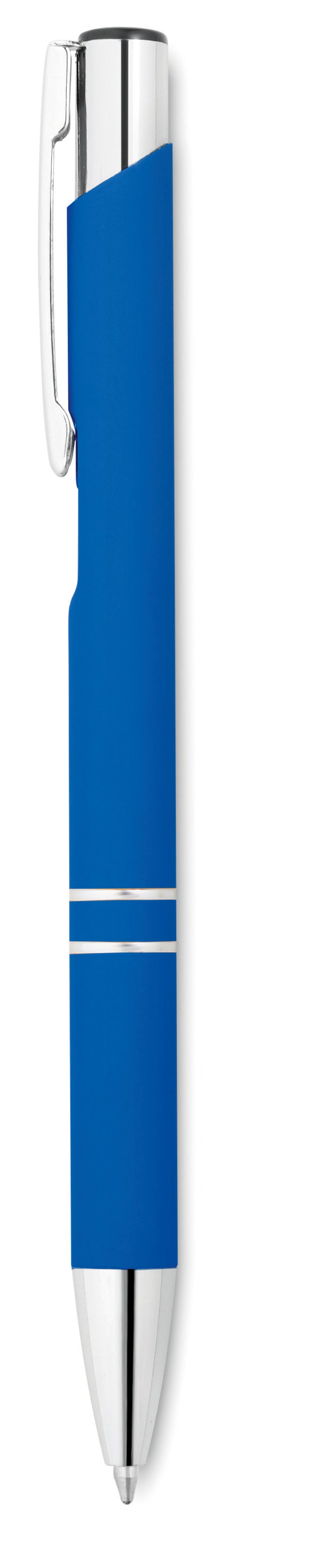 AOSTA – Ball pen in rubberised finish – Royal Blue