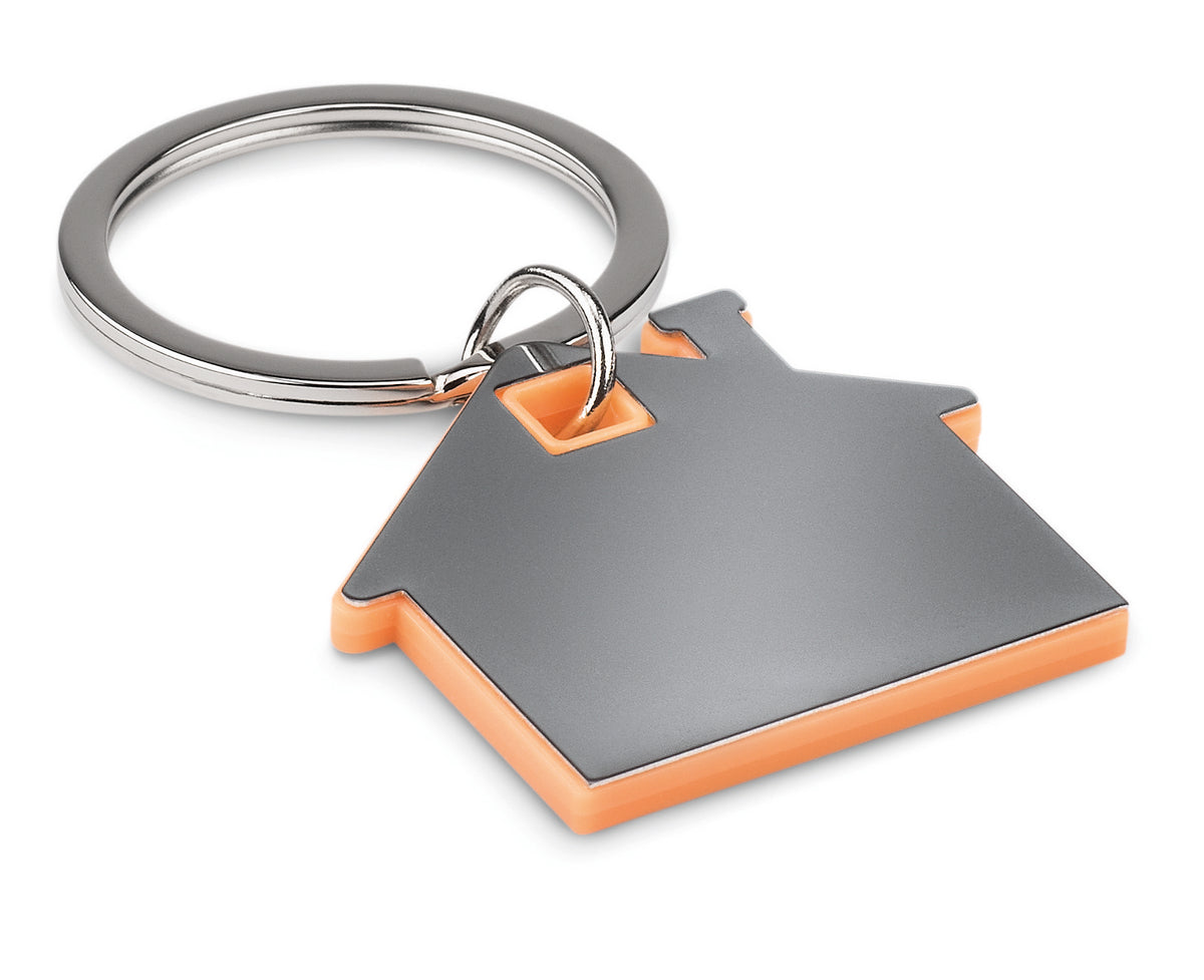 IMBA – House shape plastic key ring – Orange