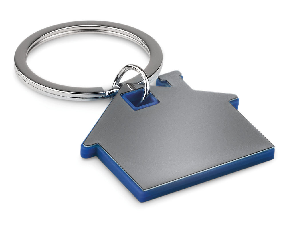 IMBA – House shape plastic key ring – Royal Blue