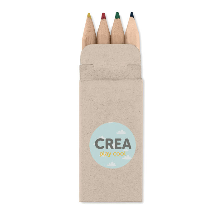 PETIT ABIGAIL – 4 mini coloured pencils – item picture printed