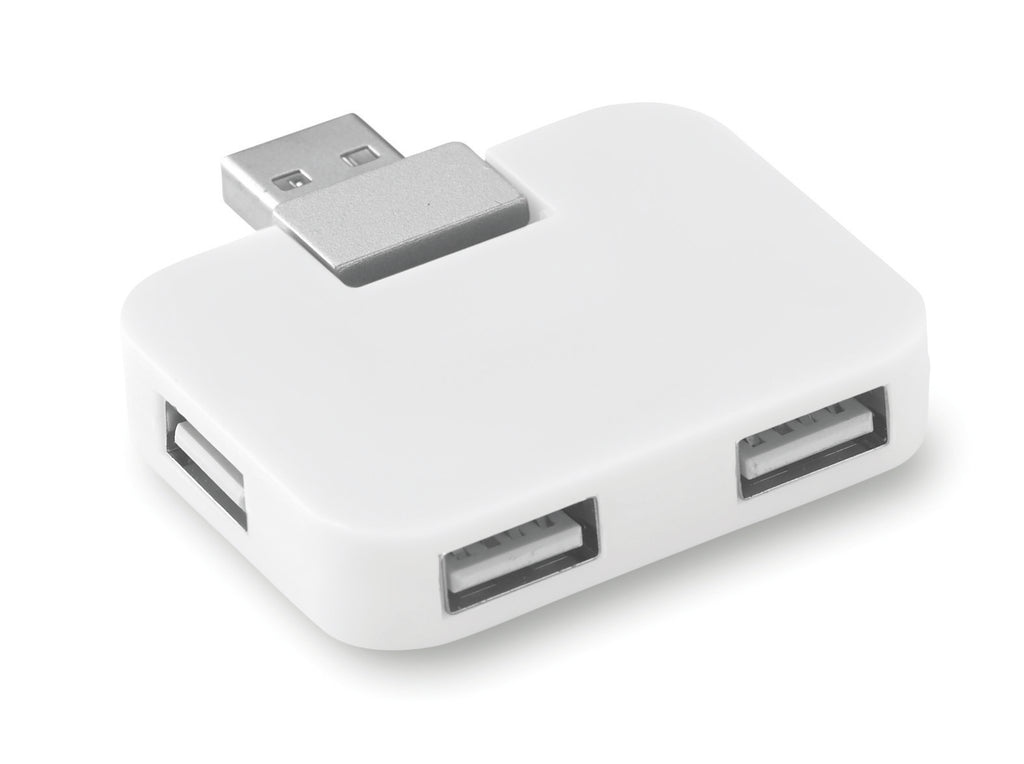 SQUARE – 4 port USB hub – White