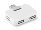 SQUARE – 4 port USB hub – White