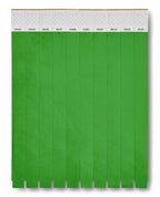 TYVEK – One sheet of 10 wristbands – Green