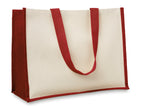 CAMPO DE FIORI – Jute and canvas shopping bag – Red