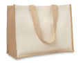 CAMPO DE FIORI – Jute and canvas shopping bag – Beige