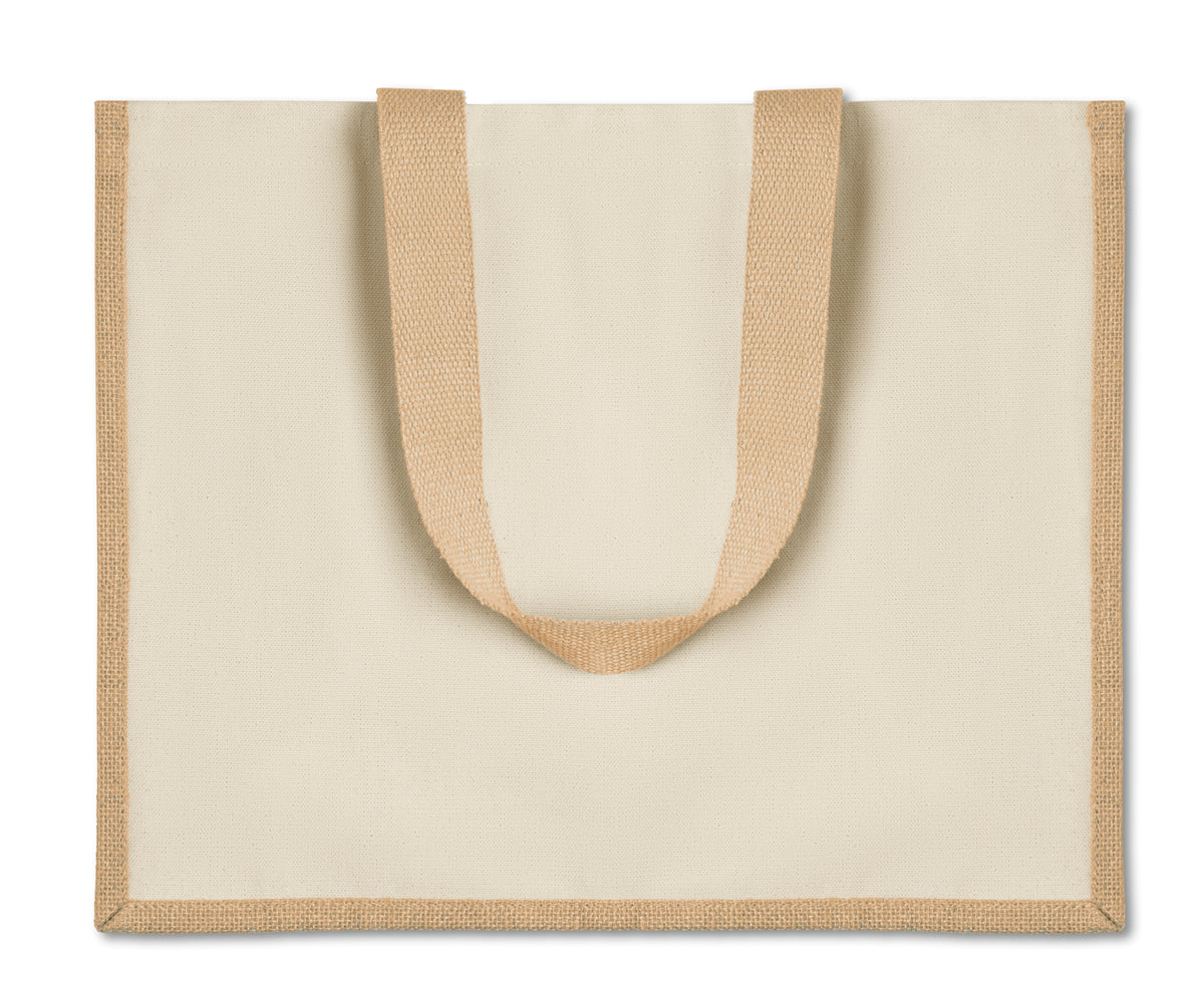 CAMPO DE FIORI – Jute and canvas shopping bag – item picture side