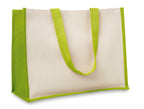CAMPO DE FIORI – Jute and canvas shopping bag – Lime