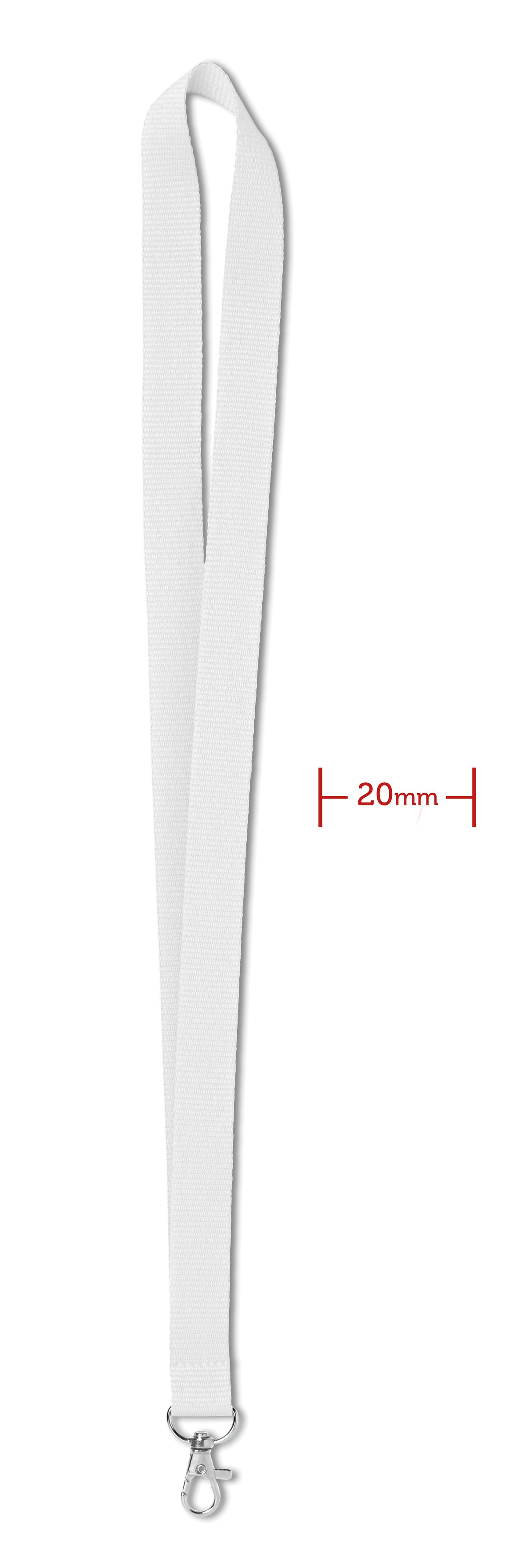 SIMPLE LANY – Lanyard 20 mm – White