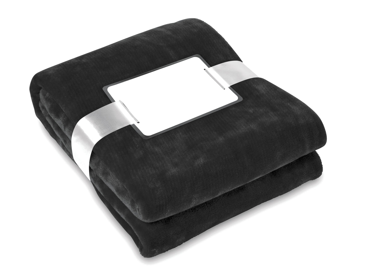 DAVOS – Blanket flannel – Black