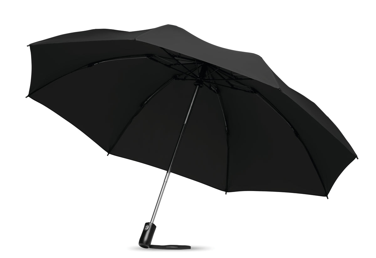 DUNDEE FOLDABLE – Foldable reversible umbrella – Black