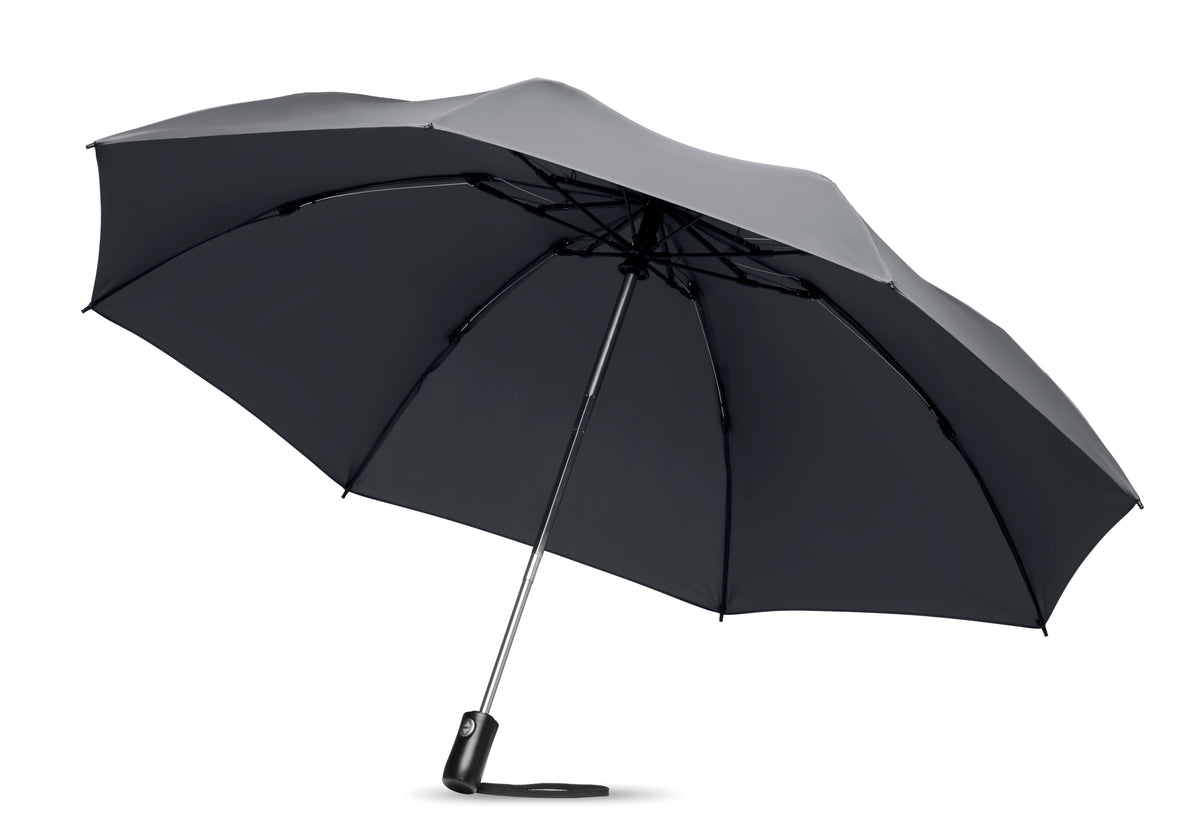 DUNDEE FOLDABLE – Foldable reversible umbrella – Grey