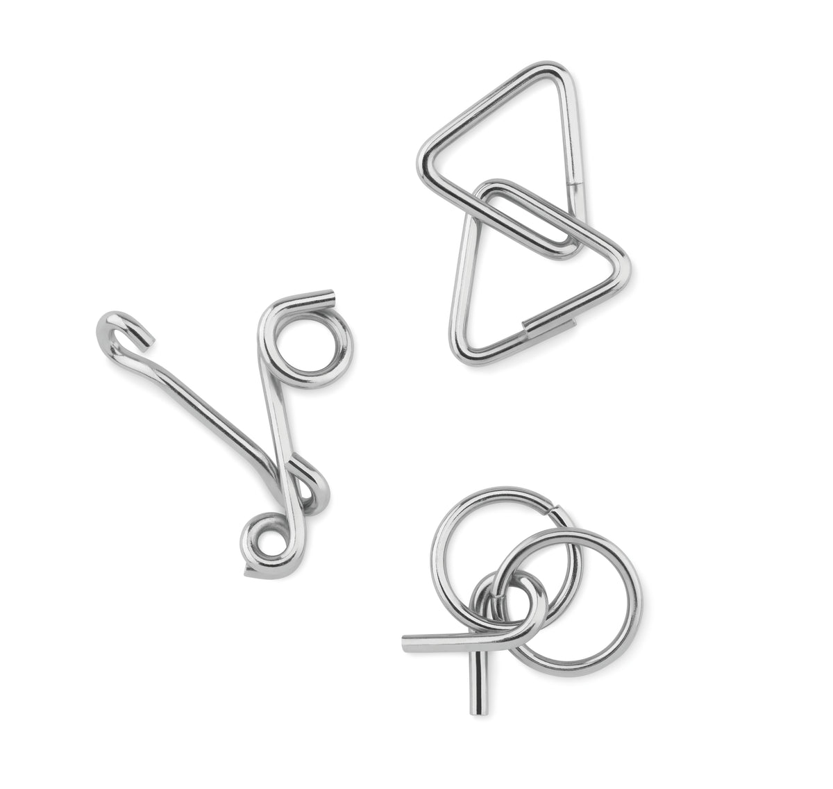 THREENATS – Set of 3 metal brain teasers – item picture back
