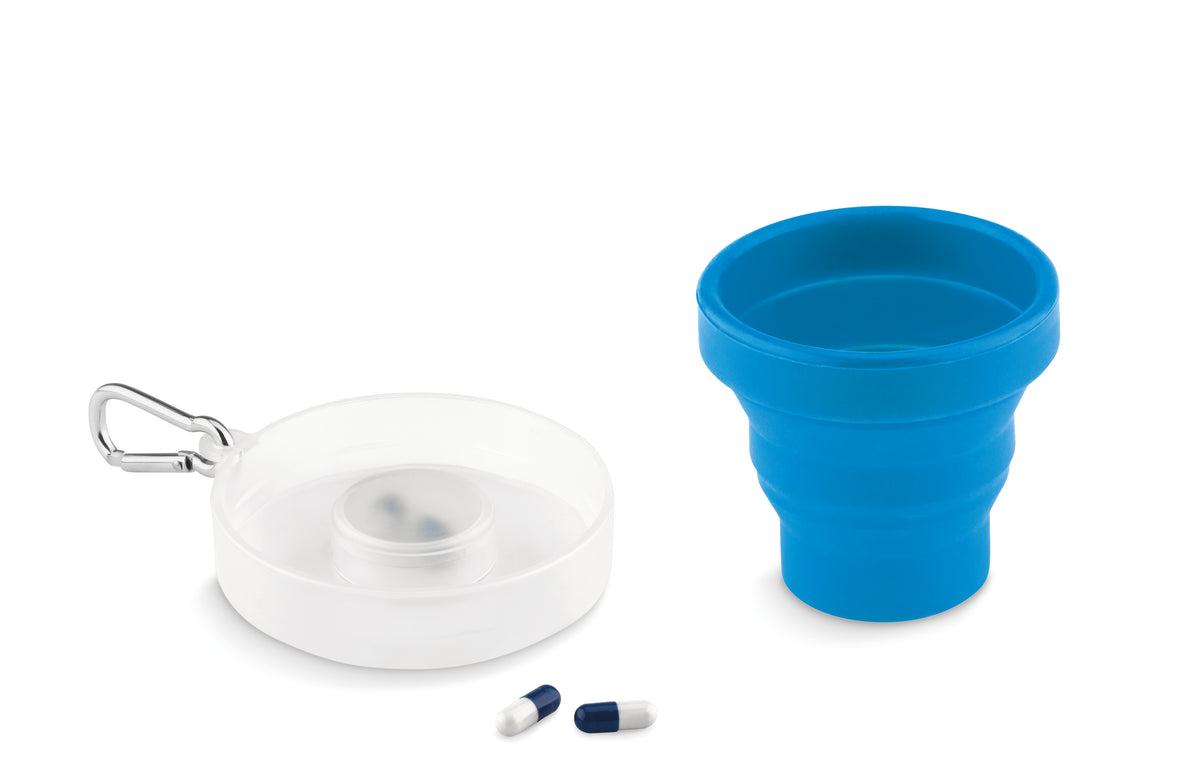 CUP PILL – Silicone foldable cup – Blue