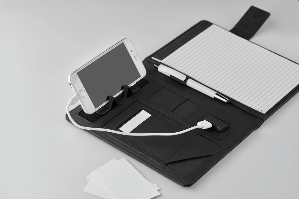 POWERNOTY – A5 folder with power bank – item detail picture