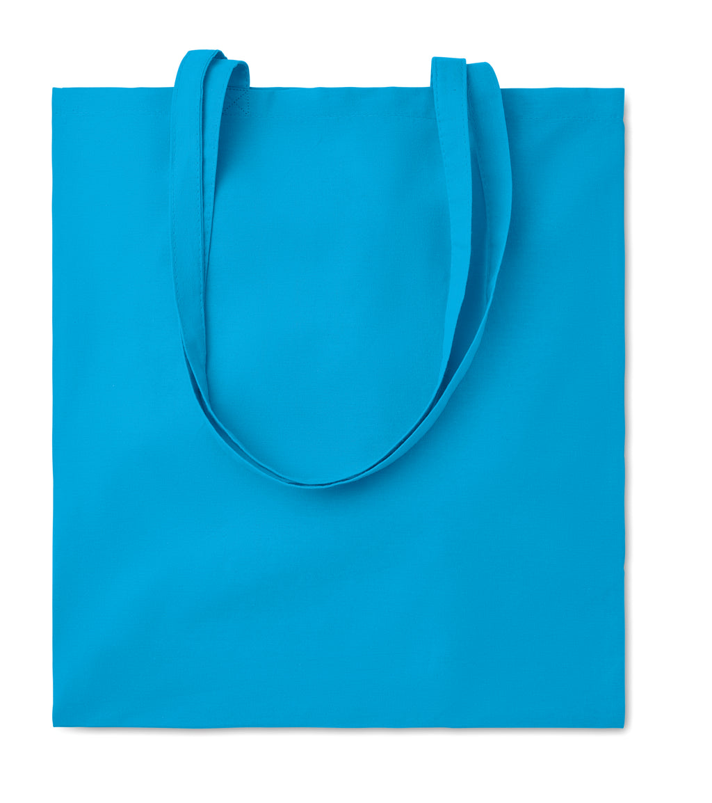COTTONEL COLOUR + – 140gr/m² cotton shopping bag – Turquoise