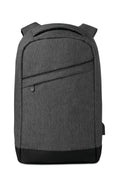 BERLIN – 2 tone backpack incl USB plug – Black