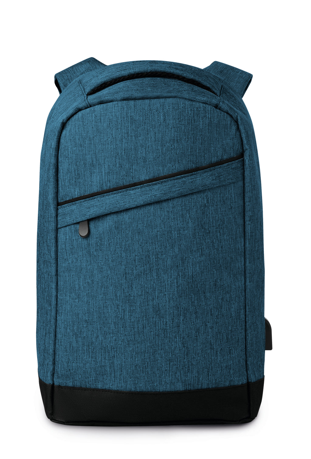 BERLIN – 2 tone backpack incl USB plug – Blue