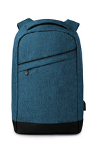 BERLIN – 2 tone backpack incl USB plug – Blue