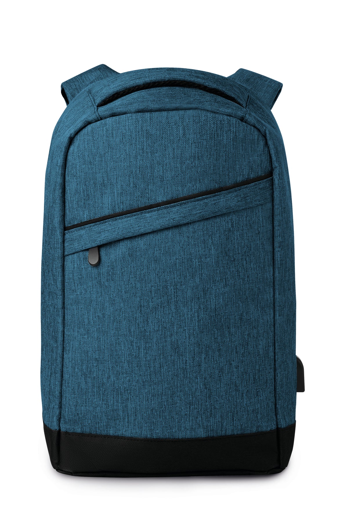BERLIN – 2 tone backpack incl USB plug – Blue