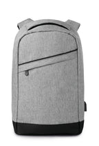 BERLIN – 2 tone backpack incl USB plug – Grey