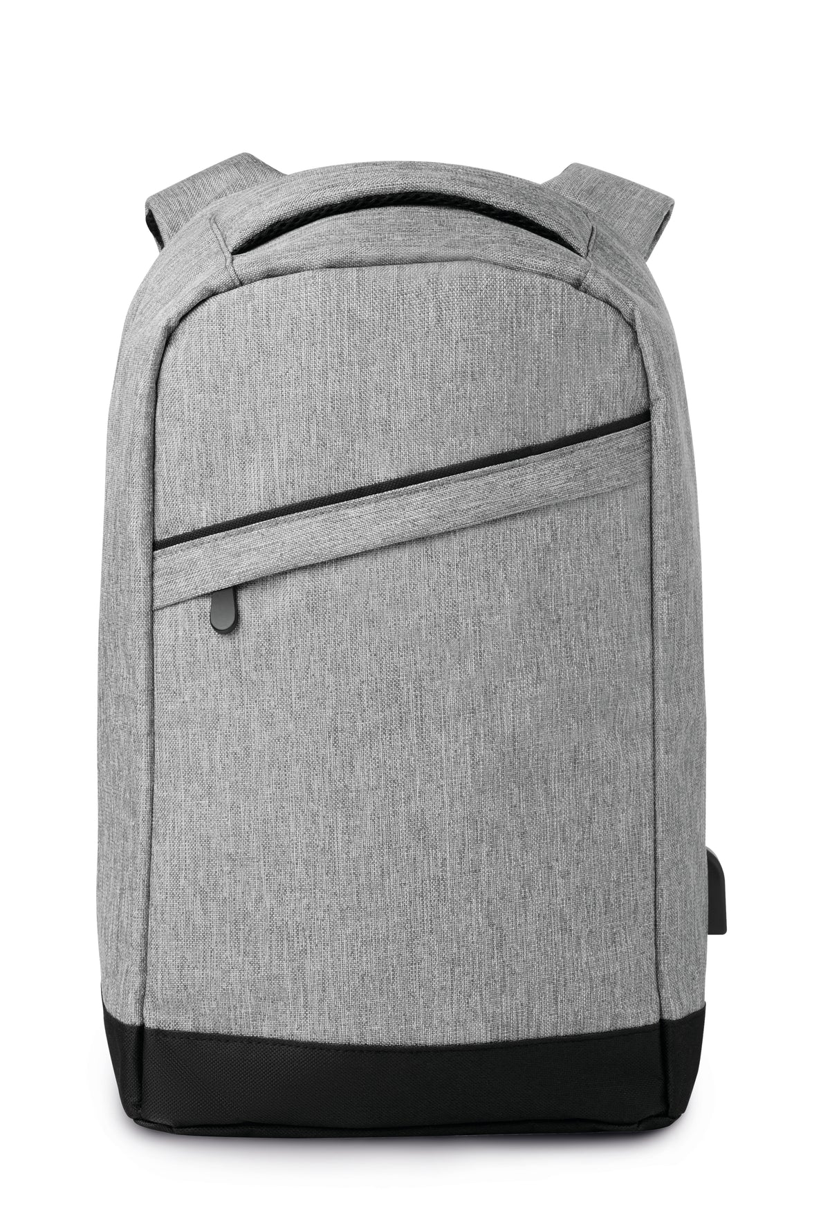 BERLIN – 2 tone backpack incl USB plug – Grey