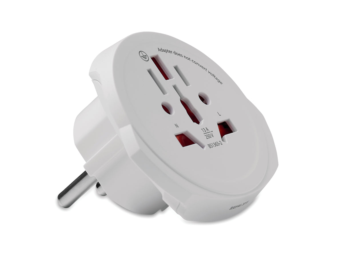 SKROSS – World to EU. 3-pole – White