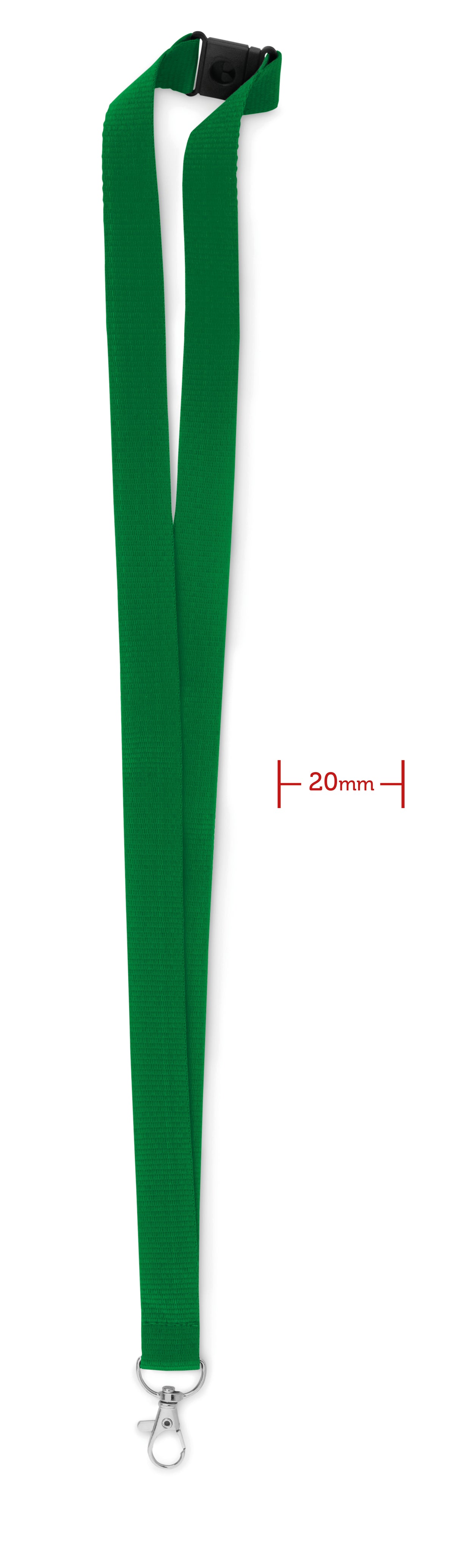 PANY – Lanyard with metal hook 20 mm – Green