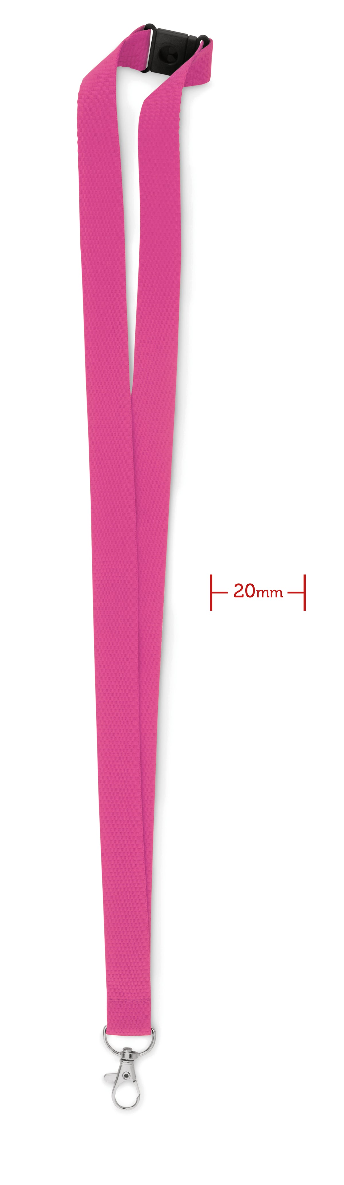 PANY – Lanyard with metal hook 20 mm – Fuchsia