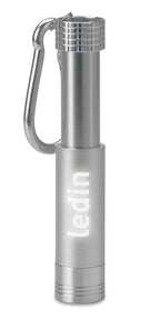 POP LIGHT – Aluminium/ABS LED key ring – Silver