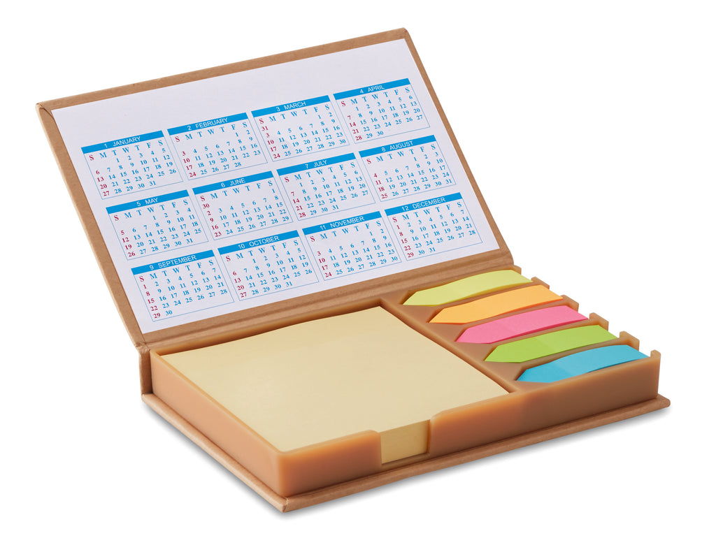 MEMOCALENDAR – Desk memo set with calendar – Beige