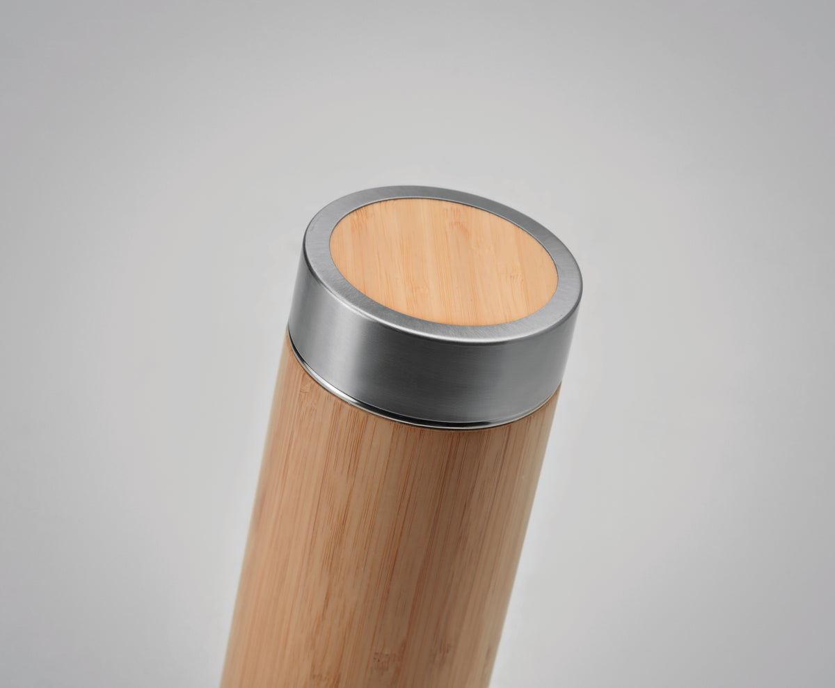 BATUMI – Double wall bamboo flask 400ml – item picture open